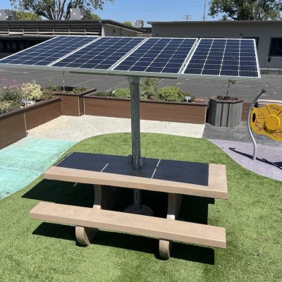 ShadeCharger Solar-Powered Concrete Picnic Table