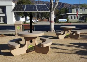 Solar Powered Picnic Tables for schools and parks