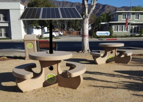 Solar Powered Cafe and Picnic Tables