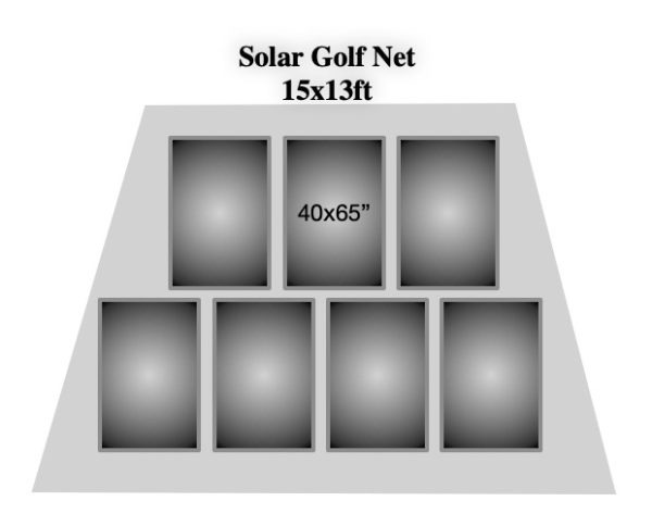 Solar golf net