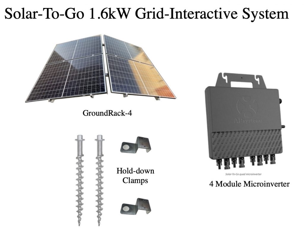 Solar-To-Go 1.6kW On-Grid System with Hold-downs