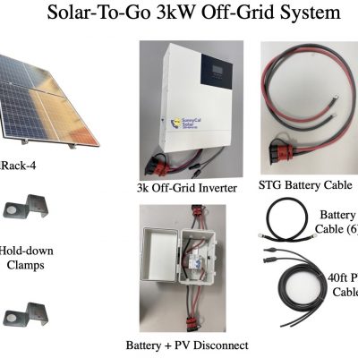 Solar-To-Go 3kW Off-Grid System with Hold-downs