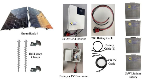 Solar-To-Go 3kW Off-Grid System with Hold-downs