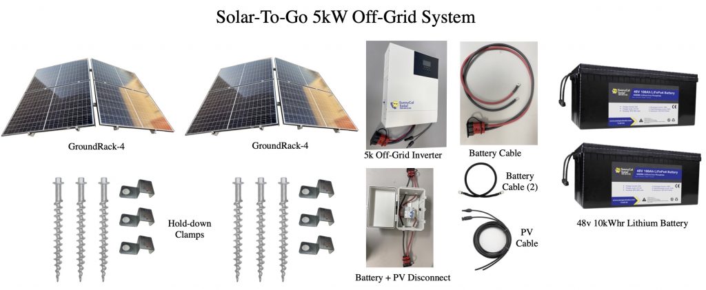 Solar-To-Go 5kW Off-Grid System with Hold-downs