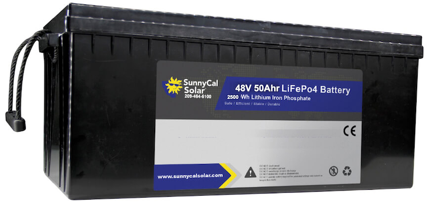 48V 50Ahr Lithium LiFePo Battery(100A surge) - SunnyCal Solar Inc.