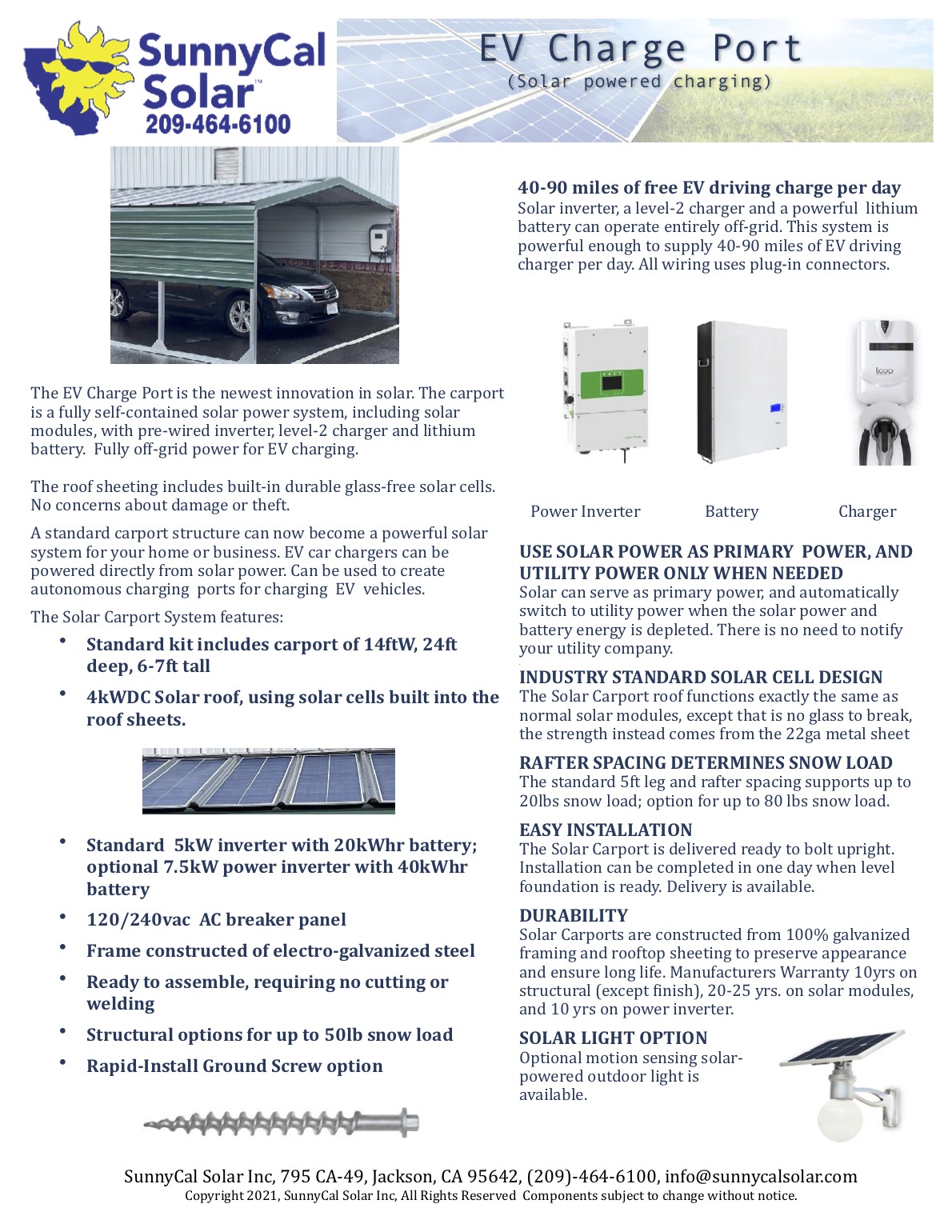 Solar EV Charging Carport