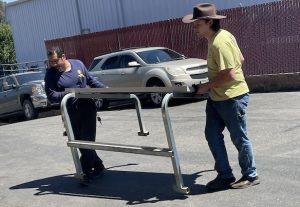 Low Profile Solar-To-Go structure can be easily moved by two persons.