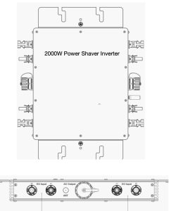 4 input 2000W Side Yard Solar Inverter