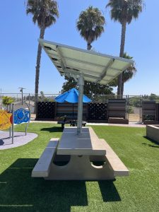 ShadeCharger Solar Powered Concrete Picnic Table