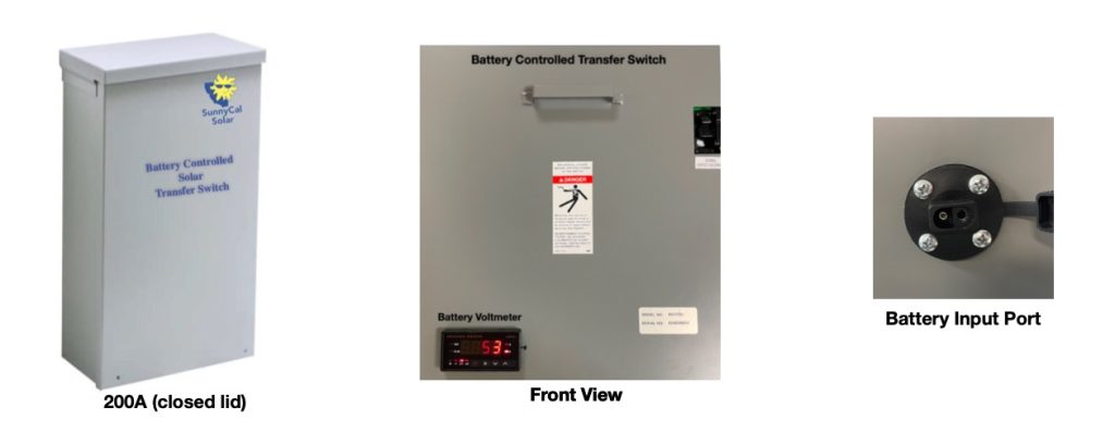 Solar transfer switch