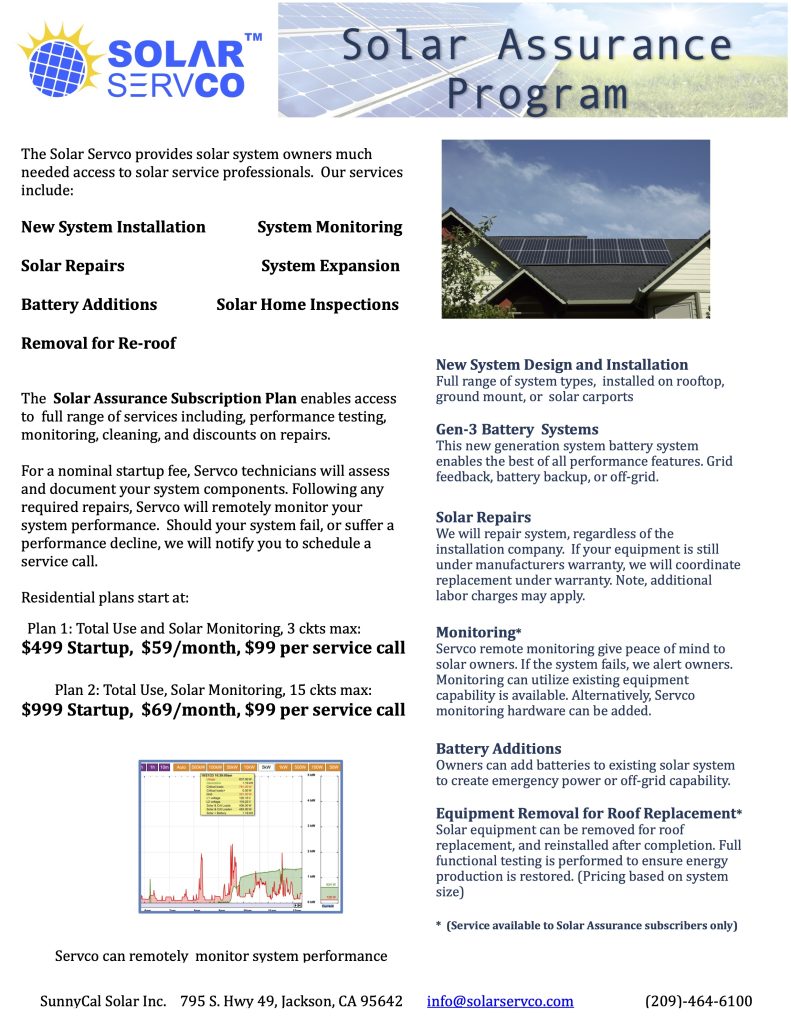 Solar Servco Datasheet