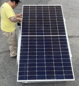 Attach solar module to Side Yard Solar frame