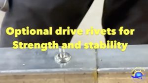 No screw rivets can be used to permanently assemble frame