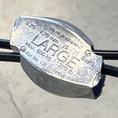 Zip tensioner for SolarNets support wires